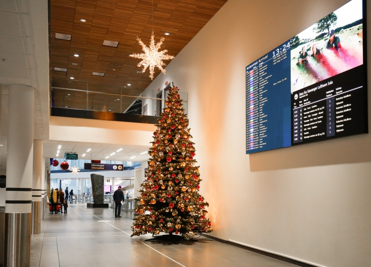 Stavanger Lufthavn Eurosign Juledekor